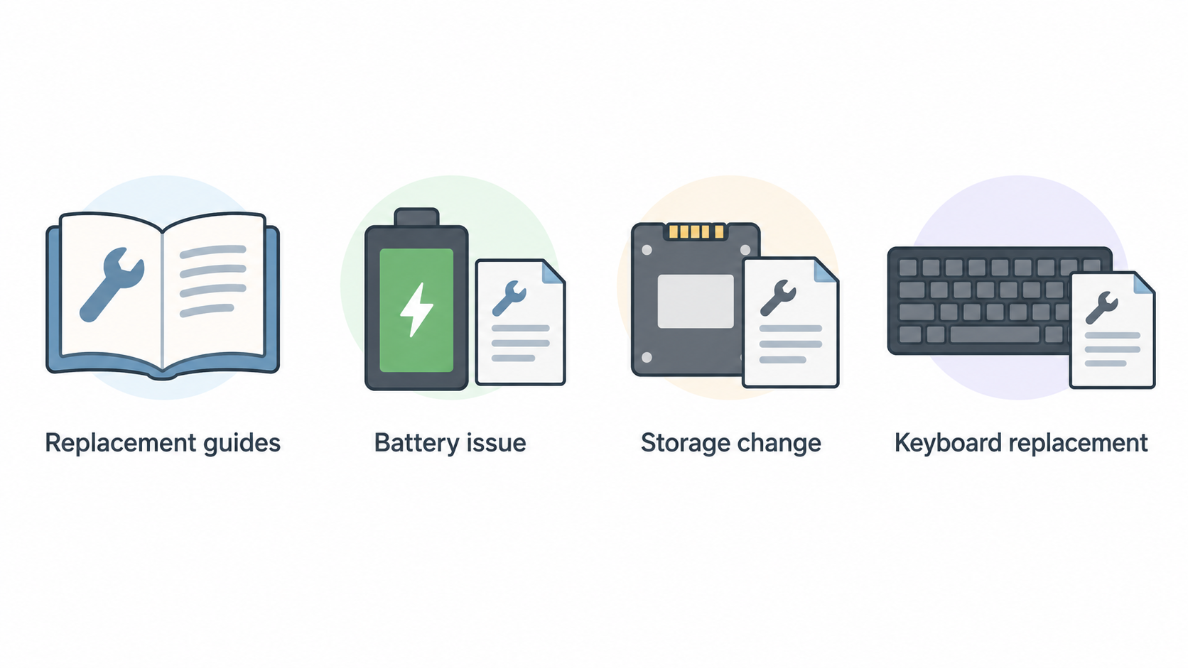 Illustrate the Framework Laptop 13 discussed in the section and its published replacement-guide topics.