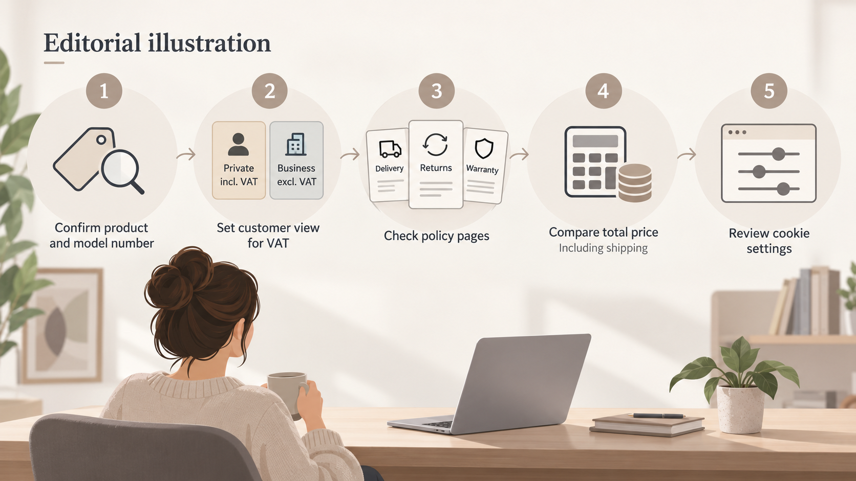 Give readers an ordered, scannable checklist for what to verify on jacob.de before ordering