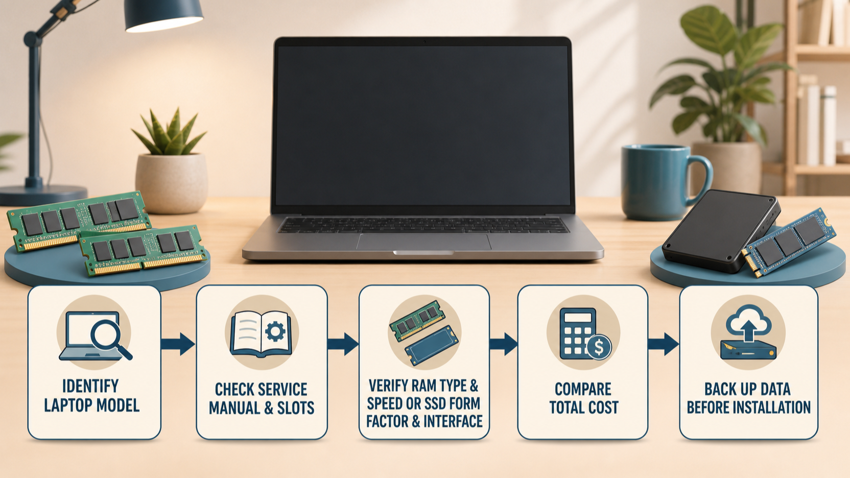 Give the installation sequence a quick visual reference and reduce compatibility mistakes before purchase